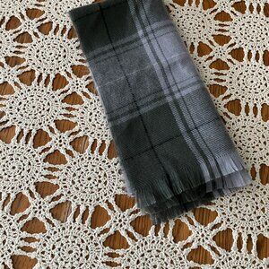 Vintage Cashmere Look Acrylic Plaid Scarf made in Korea